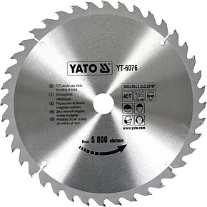 Диск пильный с напаянными зубцами 300/30 40T "Yato"YT-6076, фото 2