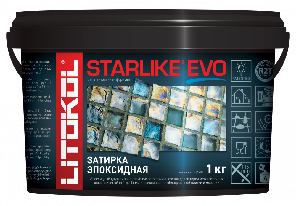 Фуга LITOKOL STARLIKE EVO S.102 (Bianco Ghiaccio) 1 кг - фото 1 - id-p141250838