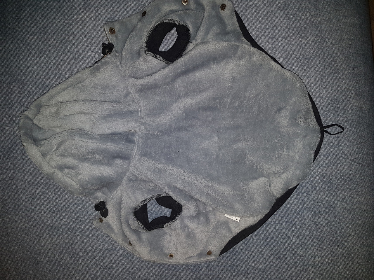 Куртка из мембранной ткани для собаки на подкладке Софт ( иск.мех) - ЕвроЗима с рисунком "Синие снежинки"" - фото 3 - id-p141253362