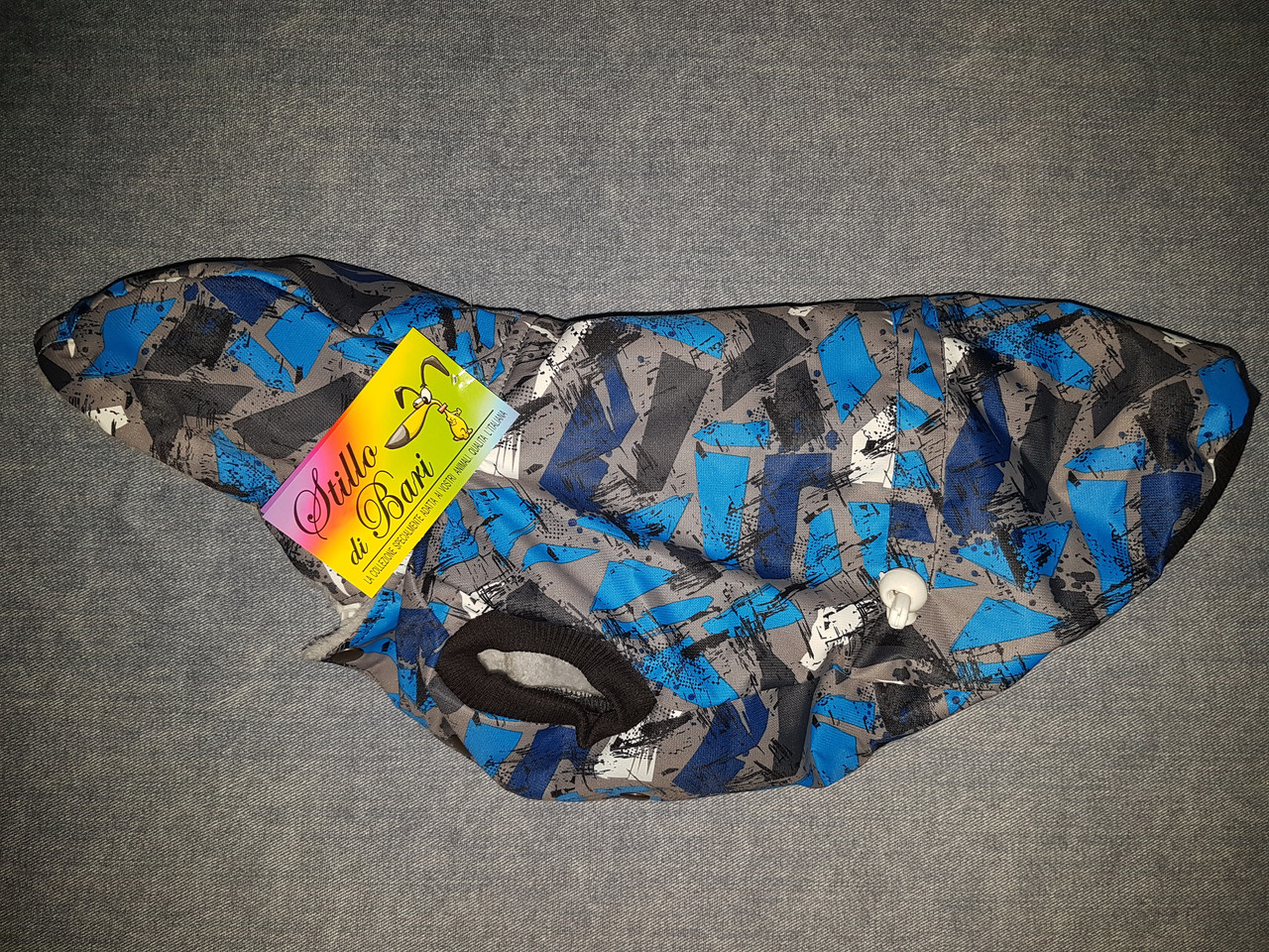 Куртка из мембранной ткани для собаки на подкладке Софт ( иск.мех) - ЕвроЗима с рисунком "Синие кристаллы" - фото 4 - id-p141255781