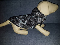 Куртка из плотной ткани для собаки на подкладке Софт ( иск.мех) - ЕвроЗима с рисунком "Серый камуфляж 4000 "