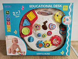 Развивающий столик Educational Desk 2 в 1, свет, звук, арт.200366675
