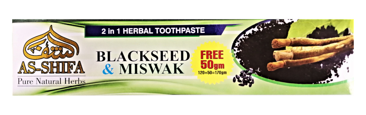 Зубная паста Черный Тмин и Мисвак (As-Shifa Black Seed & Miswak), 170г – лучшие ингредиенты