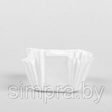 Тарталетка форма квадрат белая, 30 х 30 х 17 мм (100шт)