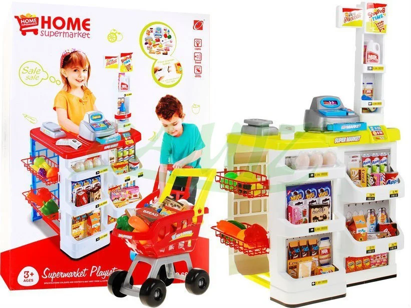 Детский игровой набор супермаркет 668-05 (касса, аксессуары, тележка для покупок) Д - фото 2 - id-p70279357