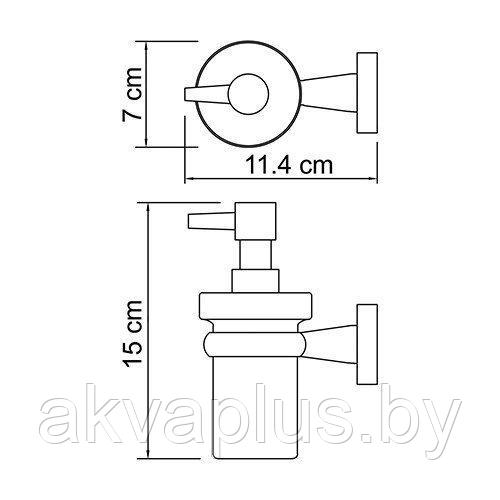 Дозатор для жидкого мыла Wasserkraft Lippe K-6599 - фото 2 - id-p49455375