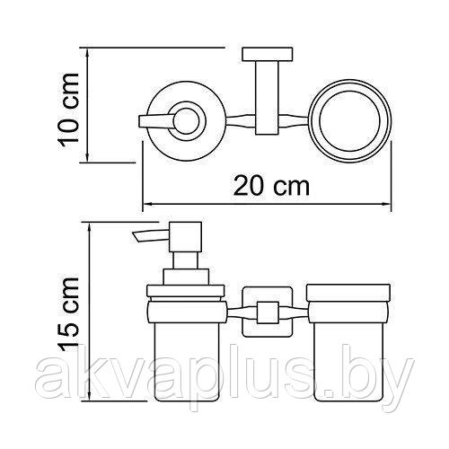 Держатель для стакана и дозатора мыла Wasserkraft Lippe K-6589 - фото 2 - id-p49455376