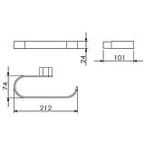 Полотенцедержатель полуовал (горизонтальный) Langberger 24038А, фото 2