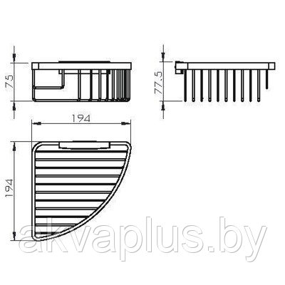 Полка хромированная к стене 1-этажная Langberger 72660 - фото 2 - id-p49454976