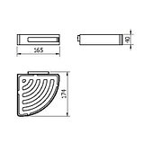 Мыльница Langberger к стене угловая 1-этажная 75260, фото 3