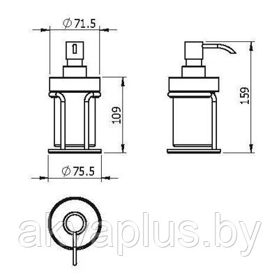 Дозатор для жидкого мыла керамика настольный 200 мл Langberger Alster10923A - фото 2 - id-p66826382