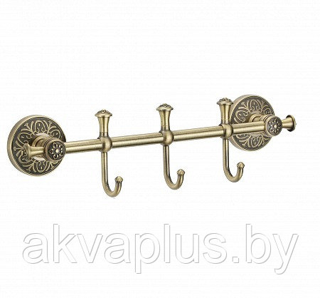 Планка с крючками Savol S-005873C (3 крючка) бронза