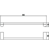 Полотенцедержатель одинарный 50 см Savol хром S-507324, фото 2