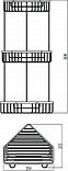 Полка решетка угловая тройная Savol S-002832-3, фото 2