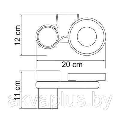 Держатель для мыльницы и стакана Wasserkraft Berkel K-6826 - фото 2 - id-p141280169