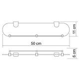 Полка под зеркало Wasserkraft Berkel K-6844, фото 2