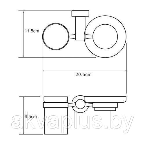 Держатель стакана и мыльницы Wasserkraft Donau K-9426 - фото 2 - id-p66826669