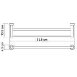 Держатель для полотенца штанга двойная Wasserkraft Donau K-9440, фото 2