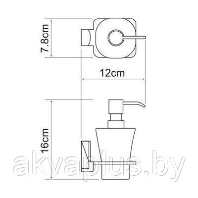 Дозатор жидкого мыла EXTER WasserKraft К-5299 бронза - фото 2 - id-p54251963