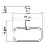 Держатель для полотенца кольцо Wasserkraft Exter K-5260, фото 2