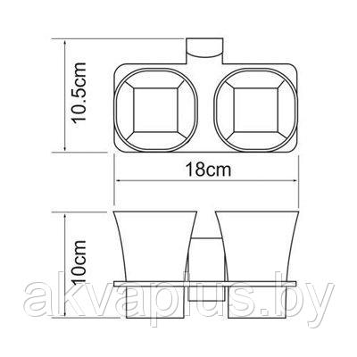 Держатель для стаканов Wasserkraft Exter K-5228D - фото 2 - id-p49455369