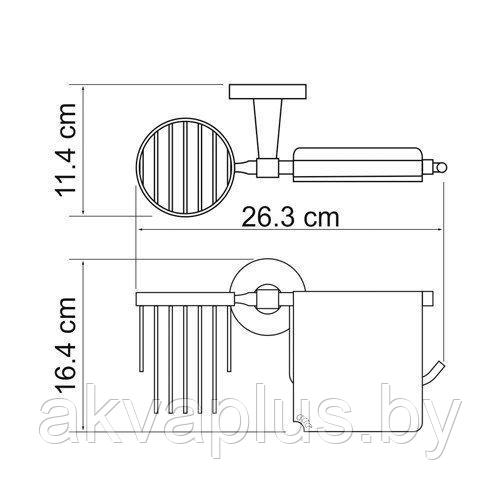 Держатель туалетной бумаги и освежителя WasserKraft Isen K-4059 - фото 2 - id-p96371063