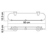 ISEN Полка стеклянная с матовым стеклом К-4044  (ранее К-4024), фото 2