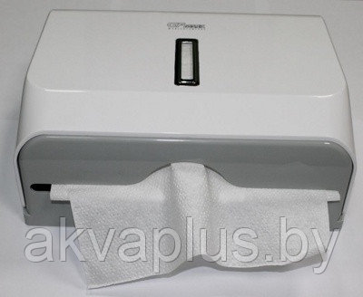 Диспенсер бумажных полотенец GFmark 921 белый пластик с глазком - фото 2 - id-p96370986