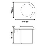 Стакан для зубных щеток стеклянный WasserKraft Kammel K-8328WHITE, фото 2