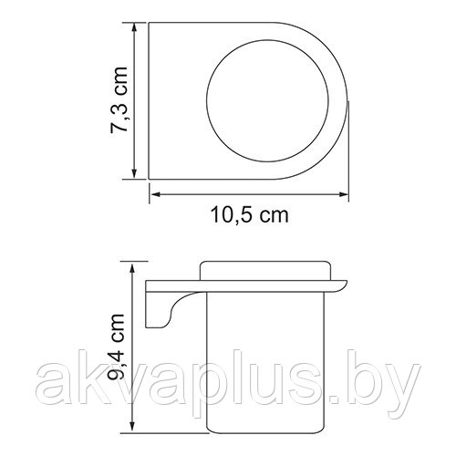 Стакан для зубных щеток стеклянный WasserKraft Kammel K-8328WHITE - фото 2 - id-p66826816