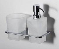 Дозатор для жидкого мыла и стакан Wasser Kraft Leine К-5089, фото 1
