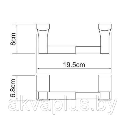 Держатель туалетной бумаги телескопический WasserKraft Leine K-5022 - фото 2 - id-p49455437