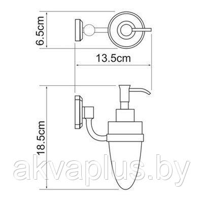 ODER Дозатор для жидкого мыла матовое стекло WasserKraft K-3099 - фото 2 - id-p66826688