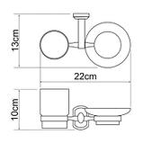 Держатель для мыльницы и стакана Wasserkraft Oder K-3026, фото 2
