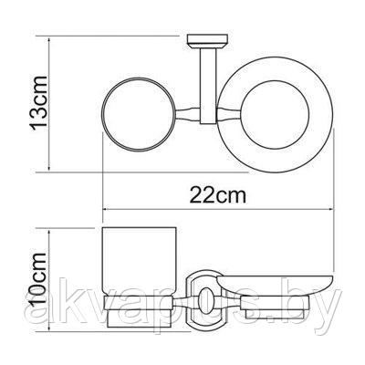 Держатель для мыльницы и стакана Wasserkraft Oder K-3026 - фото 2 - id-p66826686