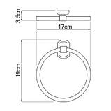 Держатель для полотенца кольцо Wasserkraft Oder K-3060, фото 3