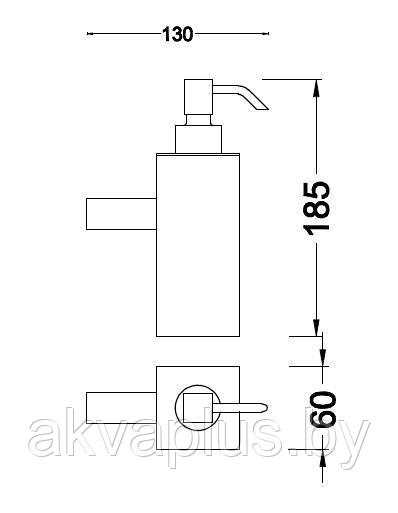 Дозатор для жидкого мыла Schein настенный C-W - фото 2 - id-p49455769