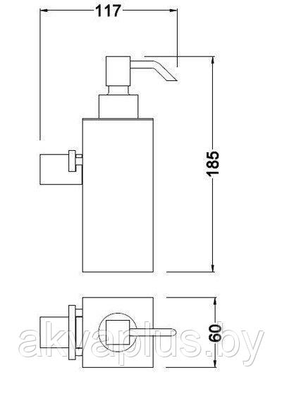Дозатор для жидкого мыла Schein настенный 262 D-S - фото 2 - id-p49455770