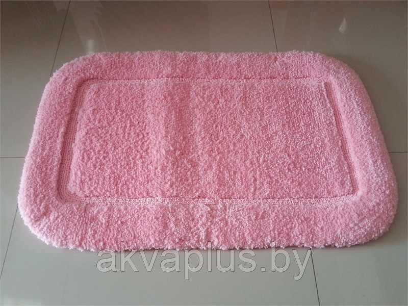 Коврик для ванной ПЛЮШ 60*100 “Lux Border”  розовый