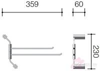 Полотенцедержатель поворотный двойной Schein Watteau 12824