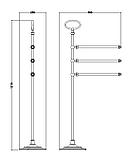 Стойка напольная с  полотенцедержателем SCHEIN Saine Chrome (7053158), фото 2