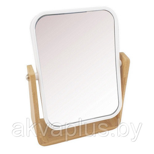 Зеркало косметическое настольное белое с бамбуком САНАКС 75813 - фото 1 - id-p66827060