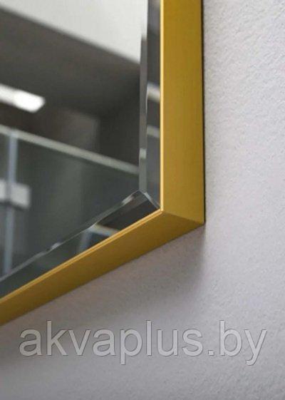 Зеркало D15 70x50 в рамке золотого цвета с полкой - фото 2 - id-p66826997