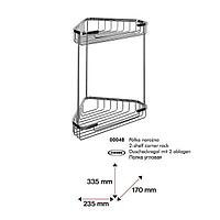 Полка Bisk 00048 металлическая угловая NIAGARA 2-я