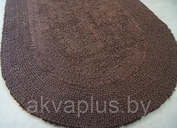 Коврик для пола двухсторонний х/б овал 100х60 коричневый