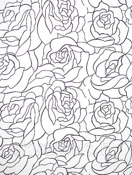 Шторки DUSCHY в мешочке ROSES LINE черно-белая