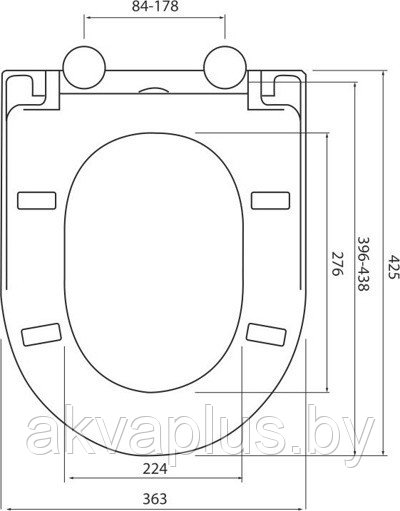 Сиденье для унитаза плавноопускаемое дюропласт Bisk VENO SLIM 06913 - фото 2 - id-p66826978