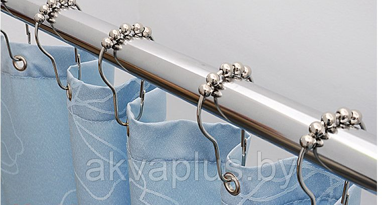 Кольца для шторы в ванную Piercing хром - фото 1 - id-p141280955