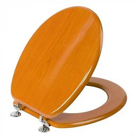 Сиденье унитаза дерево рыжее МДФ Zalel W408 RUBER