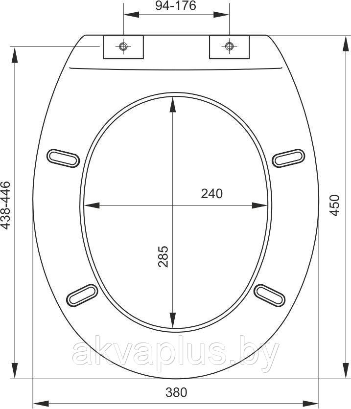 Сиденье для унитаза дюропласт Bisk MARINE плавноопускаемое 07249 - фото 2 - id-p65898240